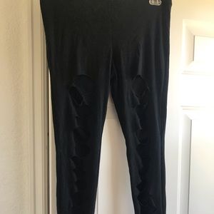 Miley Cyrus Azria Black Rebel Leggings.